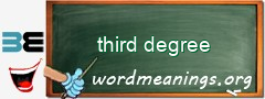WordMeaning blackboard for third degree